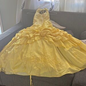 Elegant Yellow Kids Dress